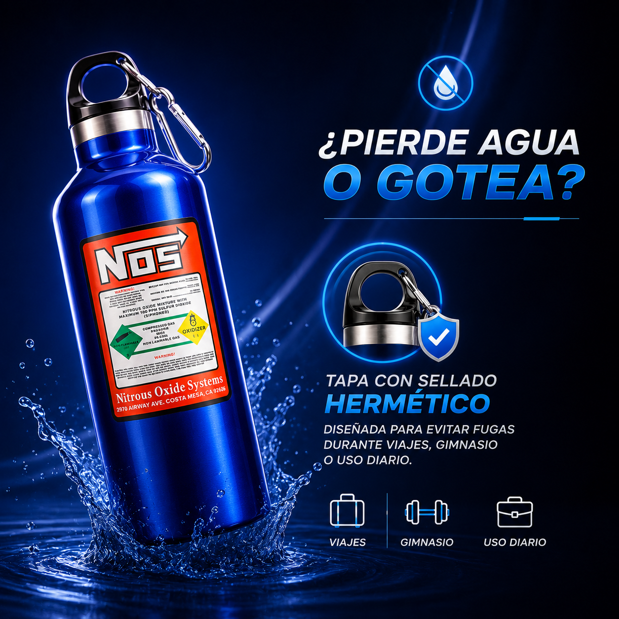 NosAura NitroCup™ | Botella Térmica Premium 500 ml