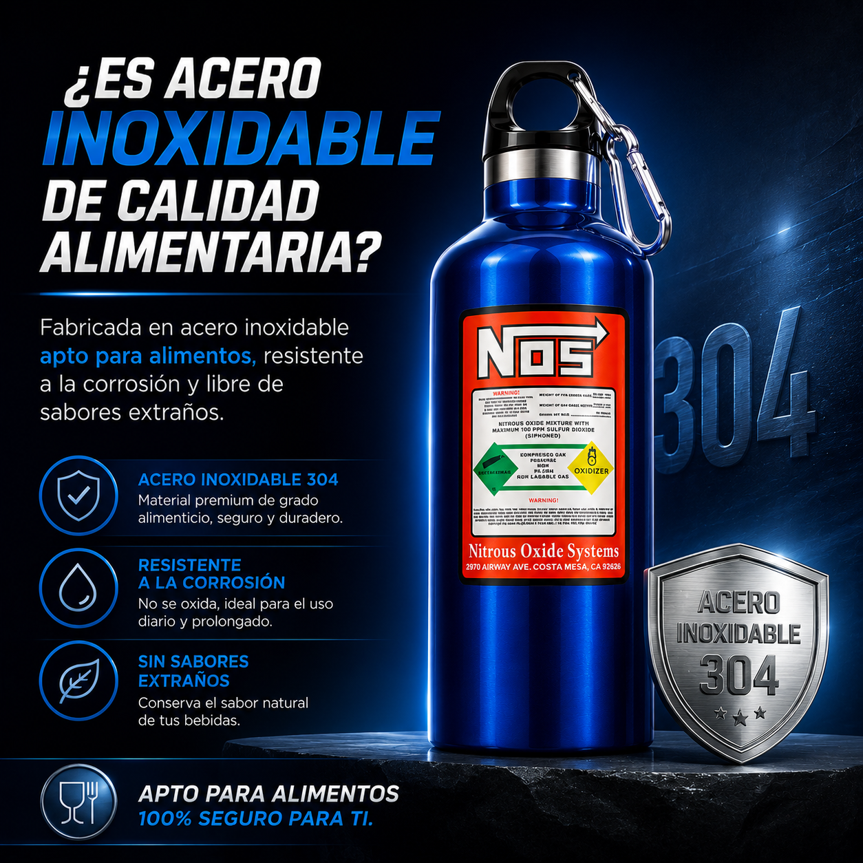 NosAura NitroCup™ | Botella Térmica Premium 500 ml