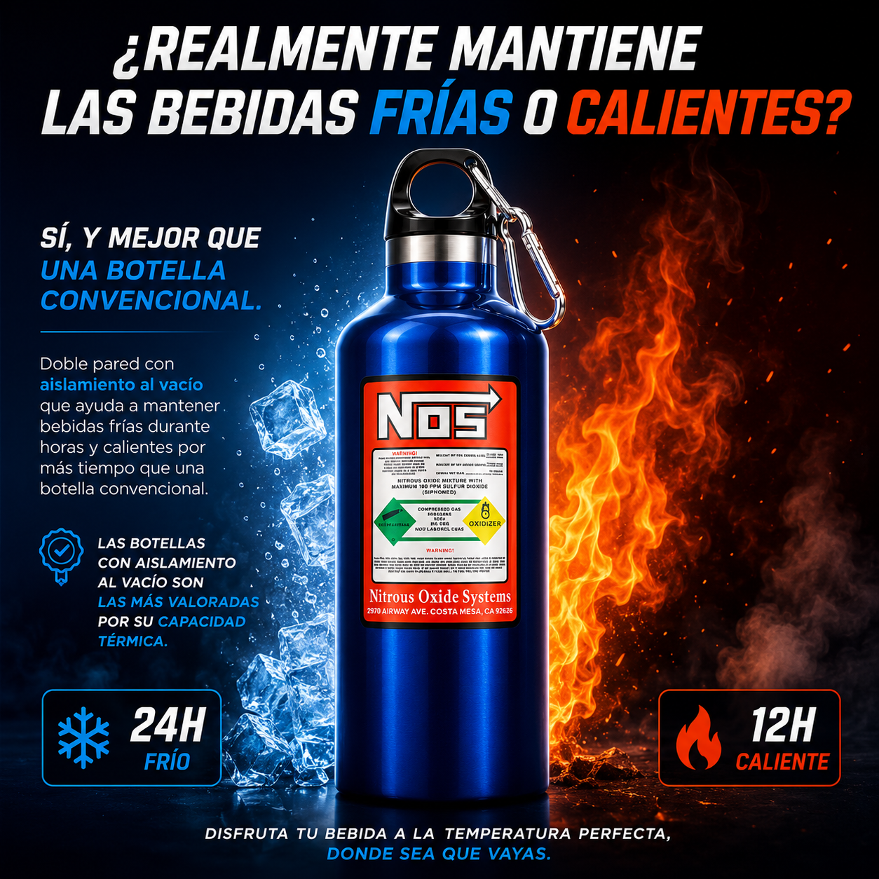 NosAura NitroCup™ | Botella Térmica Premium 500 ml